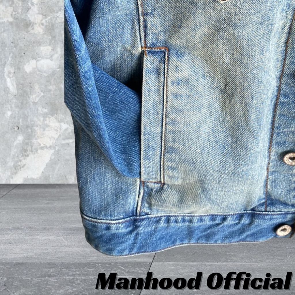 Áo khoác jean nam, áo jean denim trơn AKJ003637