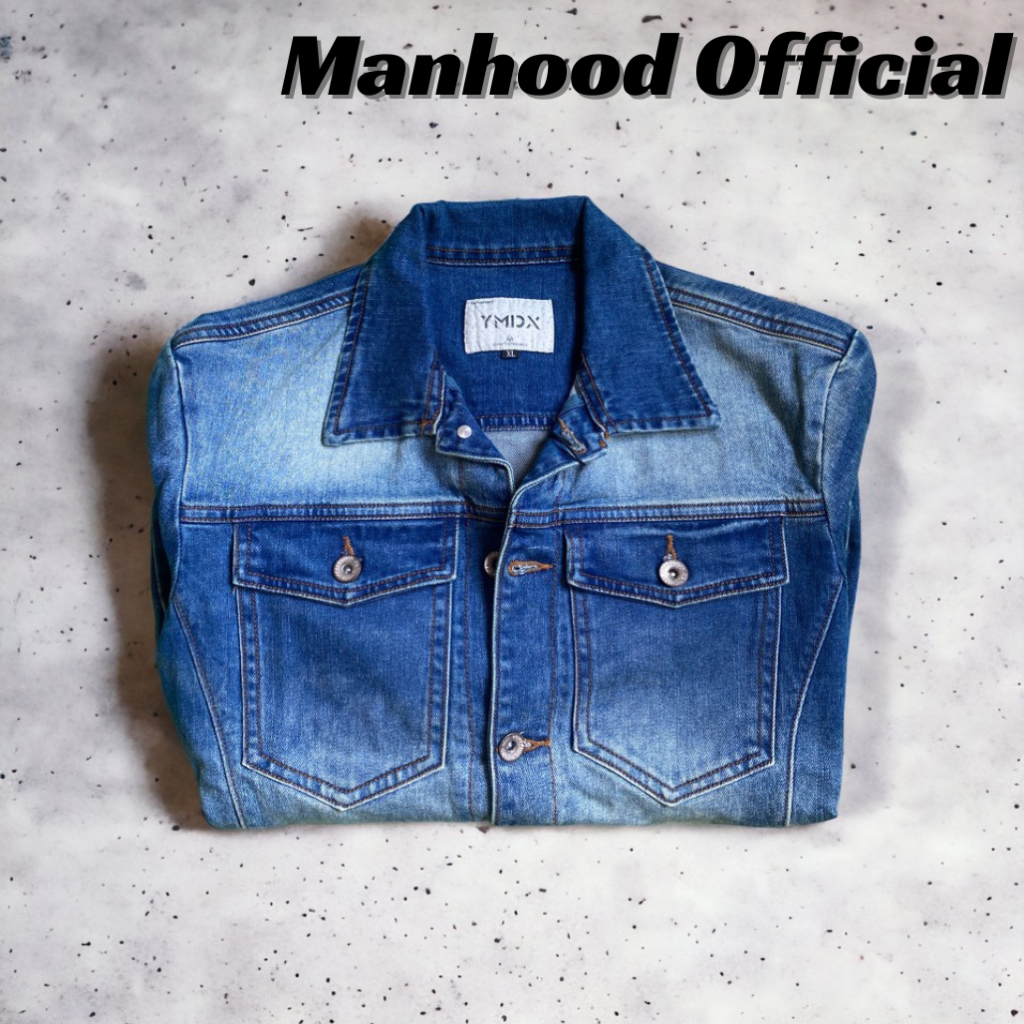 Áo khoác jean nam, áo jean denim trơn AKJ003637