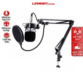 Màng lọc âm và chân kẹp mic thu âm, Giá đỡ gắn micro livestream, bộ thu âm livestream hoàn chỉnh