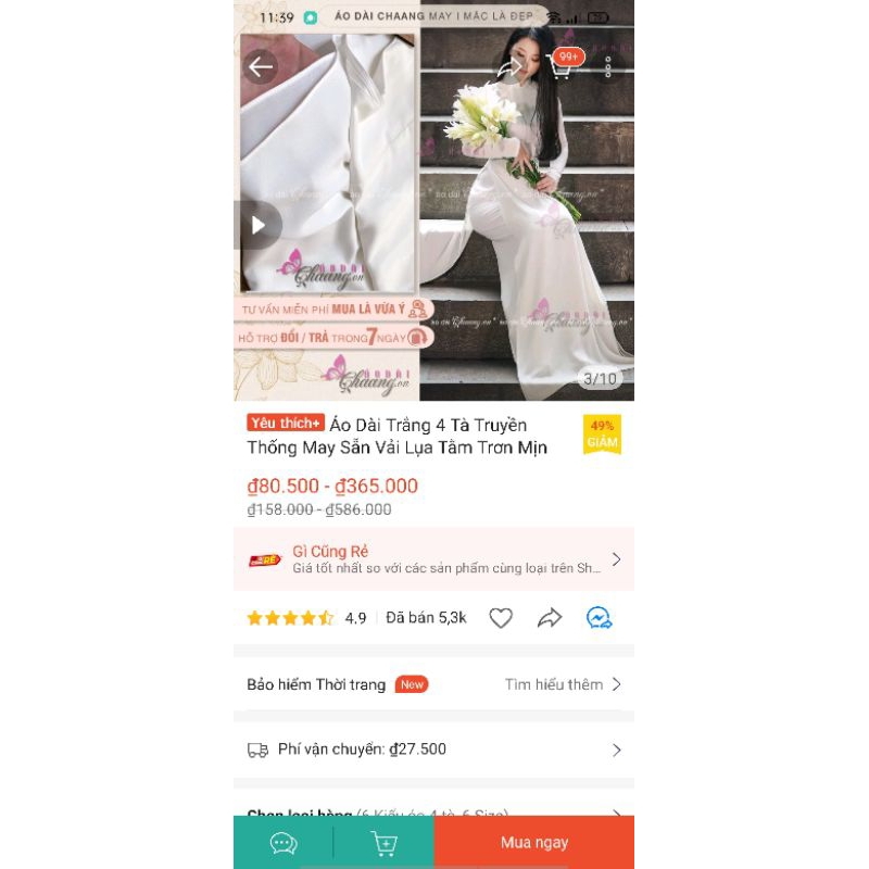 Pass áo dài đi học