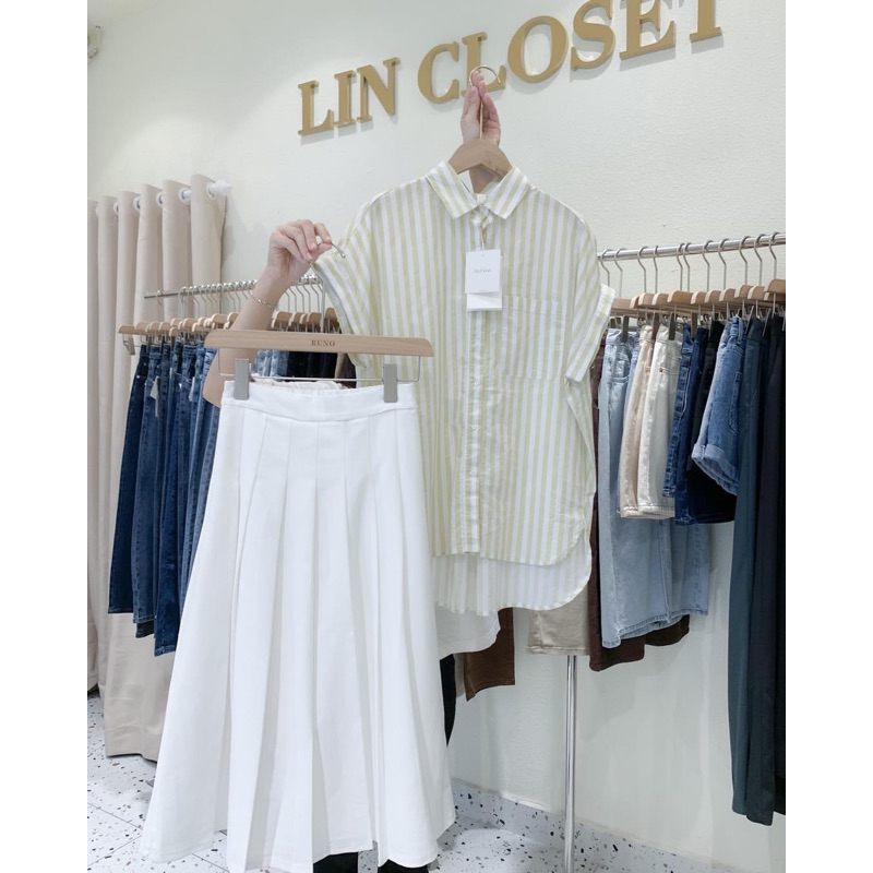 Chân váy chữ xếp li chuẩn Hàn