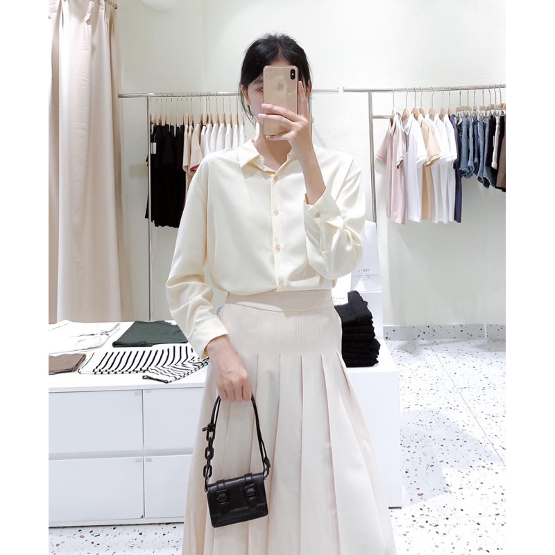 Chân váy chữ xếp li chuẩn Hàn