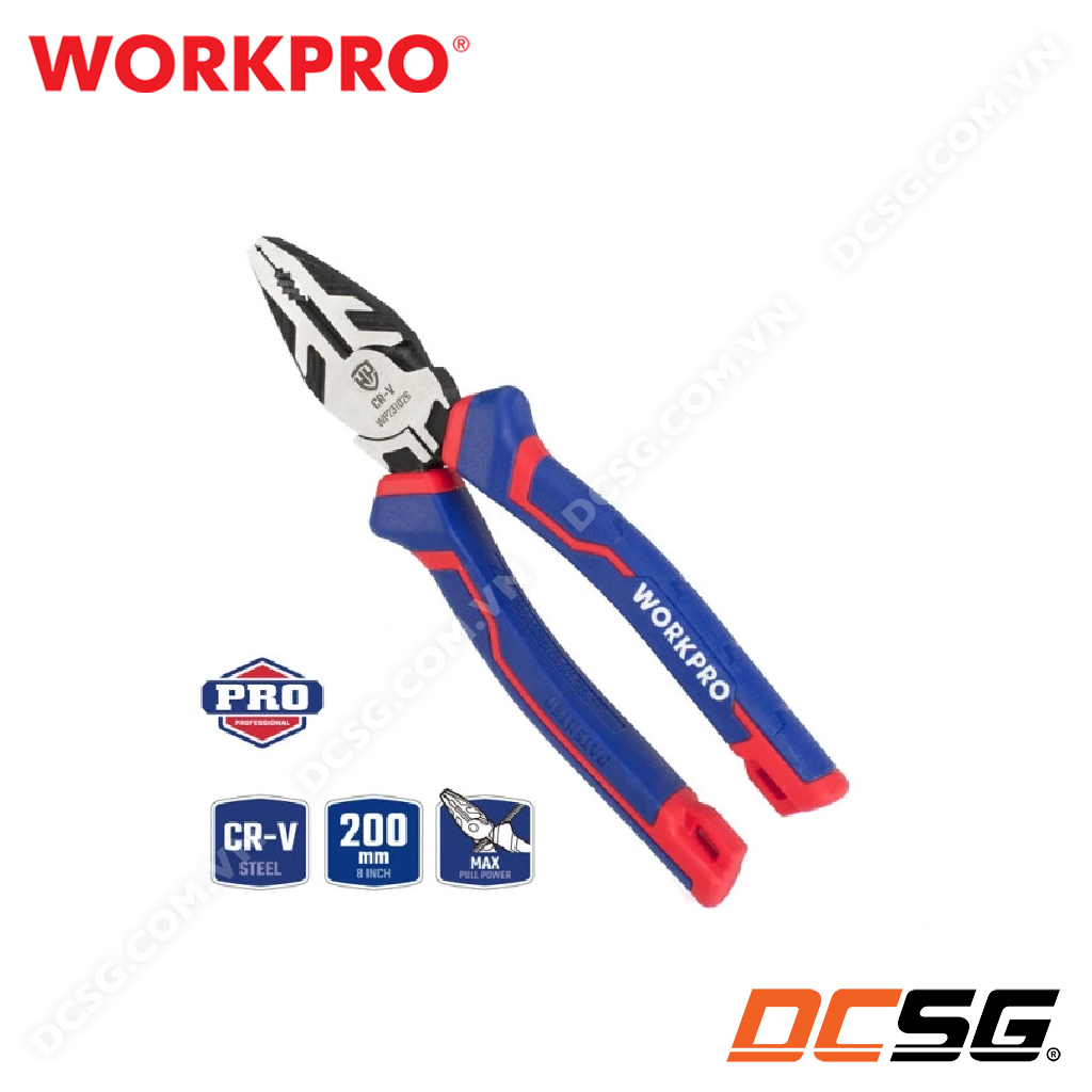 Kìm điện đoàn bẩy trợ lực bằng thép CR-V cao cấp WORKPRO | DCSG