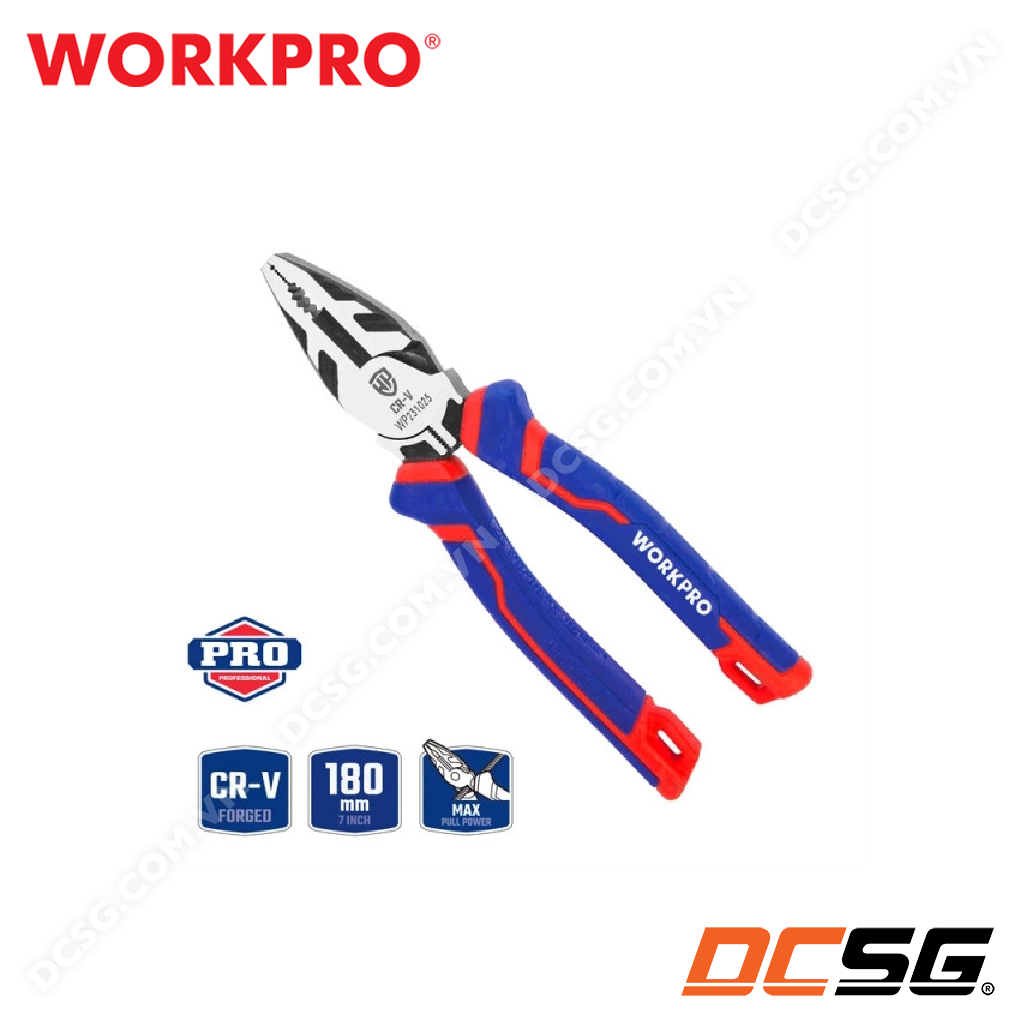 Kìm điện đoàn bẩy trợ lực bằng thép CR-V cao cấp WORKPRO | DCSG