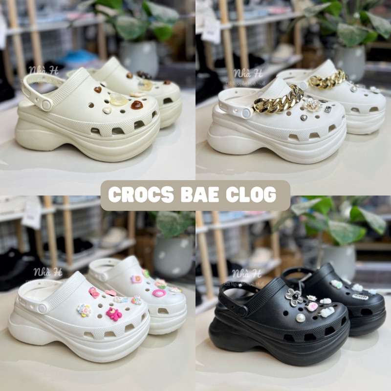 Dép sục Crocs Bae đế 7cm (7 phân)