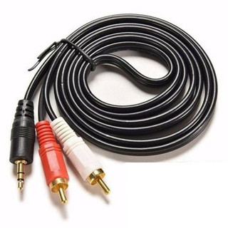 Cáp av, cáp loa jack 3.5 ra 2 đầu, 3 đầu dây dài 1.5m