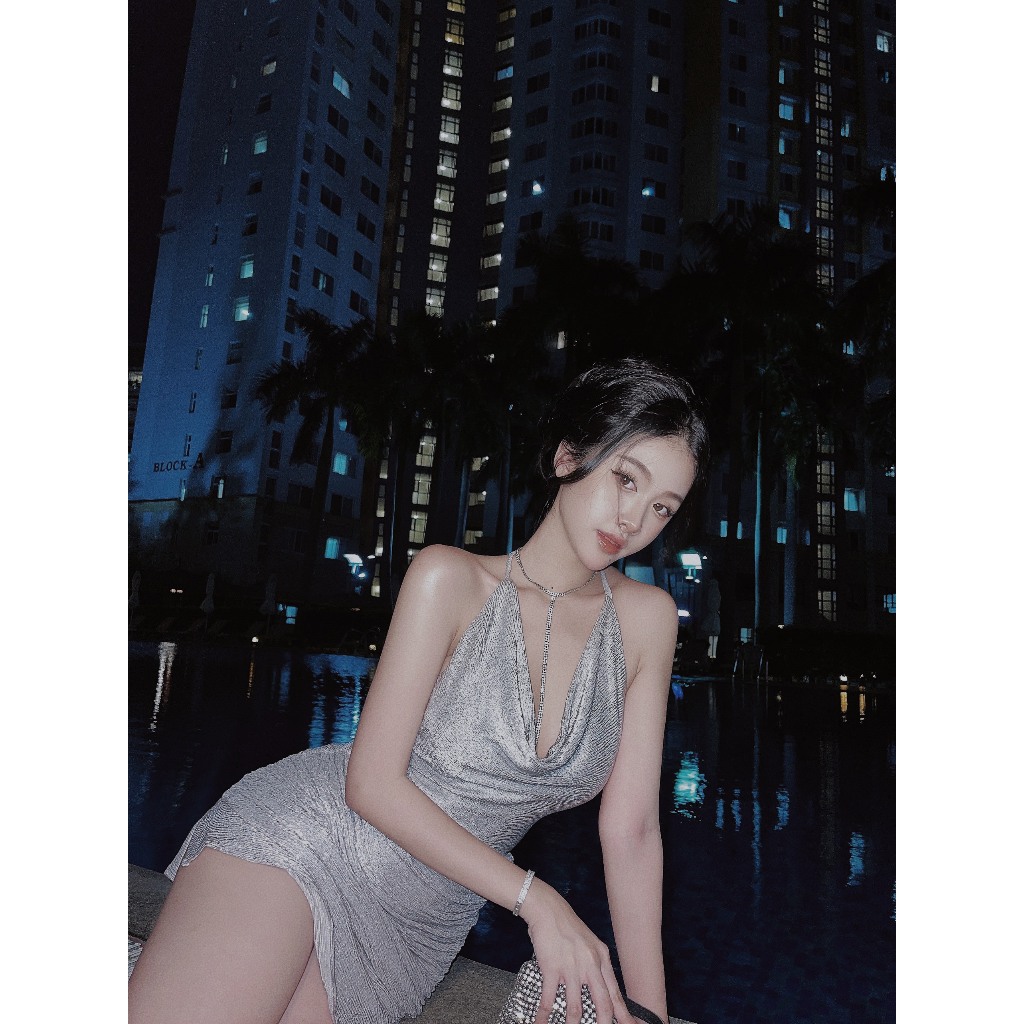 Party Dress Cổ Đỗ BlingBling  - 3527