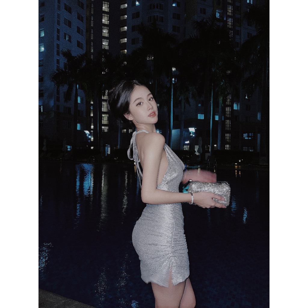 Party Dress Cổ Đỗ BlingBling  - 3527