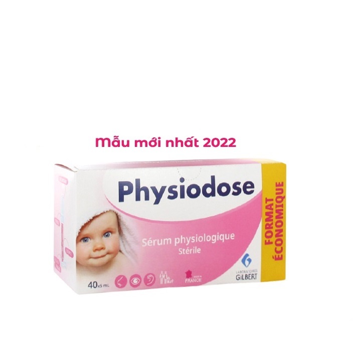 Gilbert Physiodose Nước muối sinh lý màu hồng Pháp (40 tép)