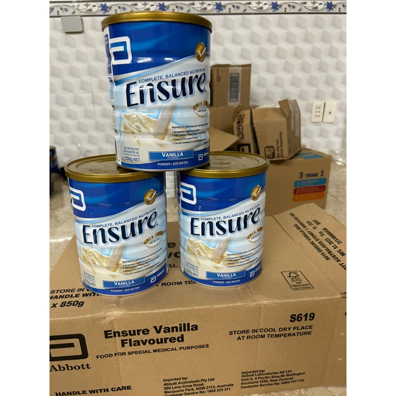 Viện y tế đã kiểm định. Date 2/2025. Ensure New Zealand 850gram hương vanila