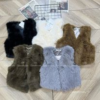 Hàng Sẵn - Gile Lông Thỏ Cổ Vê | Áo Gile Cardigan Len Nữ Chất Lông Mềm Mịn Sang Chảnh Hàng Quảng Châu