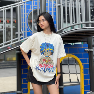 Áo Thun SARA VN Unisex HALFPENNY Phông Tay Lỡ Nam Nữ Form Rộng Local Brand Mã TD007
