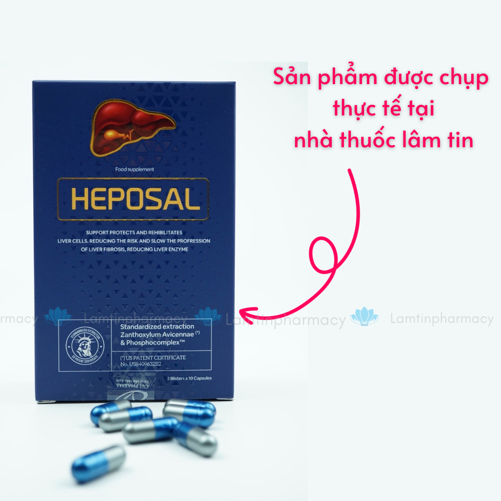 ✔ Heposal Thải Độc Gan Silymarin Tăng Cường Chức Năng Gan Hộp 30 Viên
