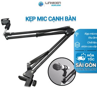 🔥 GIÁ SỈ 🔥 Kẹp Mic Cạnh Bàn Chân Thép Cao Cấp Micro Giá Đỡ Micro tùy chỉnh góc độ Thu Âm Trên Bàn