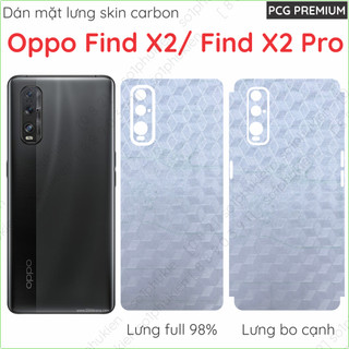 Miếng dán mặt lưng skin carbon Oppo Find X2/ Find X2 Pro