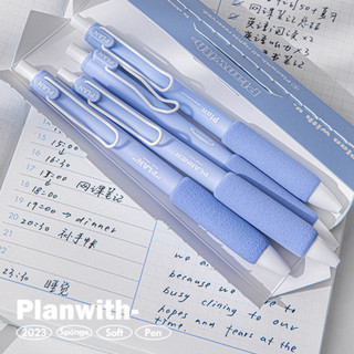 Bút Gel Planwith SOFT Mực Đen Ngòi 0.5mm Có Đệm Tay Êm Ái & Thanh Gài Tiện Lợi