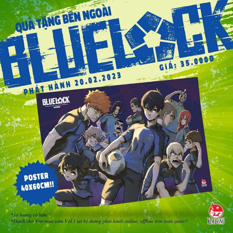 Sổ Combo Bluelock - Blue lock 1,2,3 kèm poster