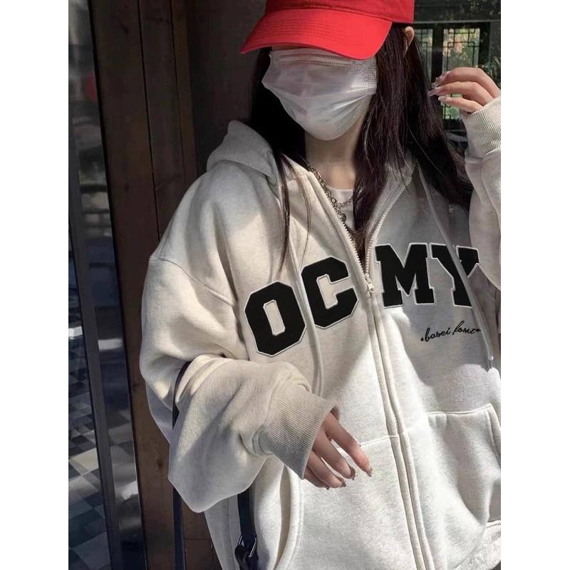 Áo Hoodie Zip Dây Kéo Khoá OCMY Form Rộng Nam Nữ Unisex - Local Brand Namvanxc2