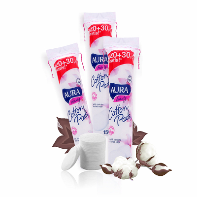Bông Tẩy Trang Aura Beauty Cotton Pads 150 Miếng