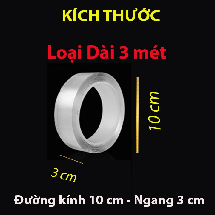 Băng dính 2 mặt trong suốt - 1-3-5-10 mét