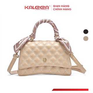 Kaleea - Túi Xách Nữ Đeo Chéo, Cầm Tay Thiết Kế Ô Chám Cực Sang Chảnh Size 22 Da Trơn Cao Cấp  - X59