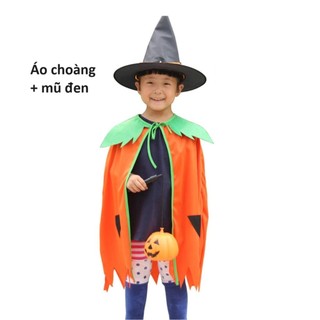 Áo choàng mềm + mũ Halloween cho bé (3-10 tuổi) [HÀNG Y HÌNH ko giỏ]