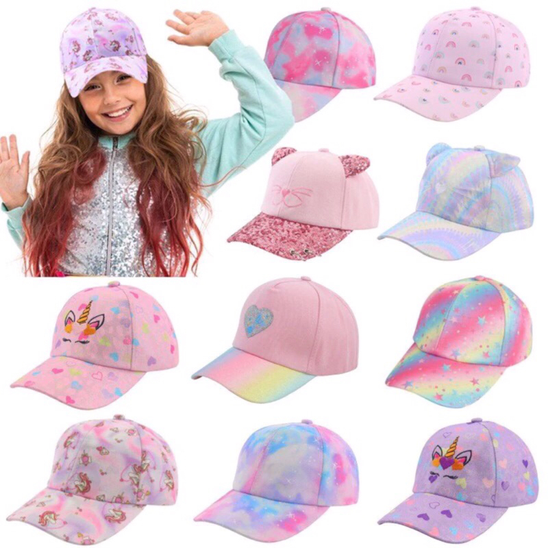 Nón mũ lưỡi trai cho bé gái 3-10 tuổi