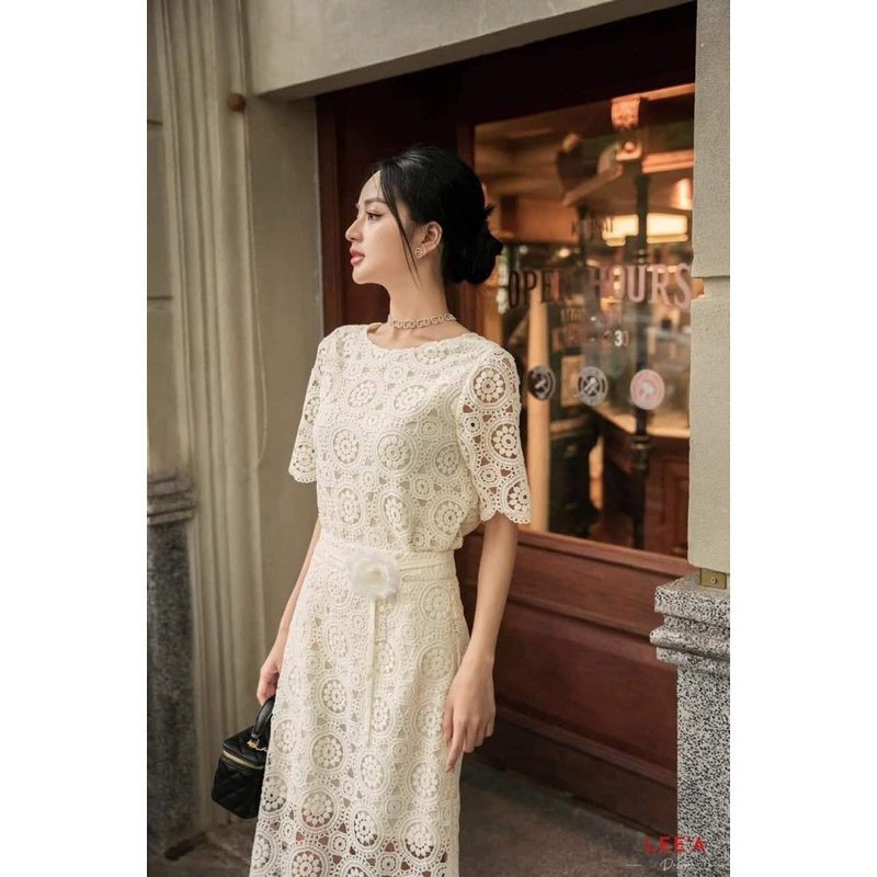 Set áo và chân váy ZR ren cao cấp 2 lớp