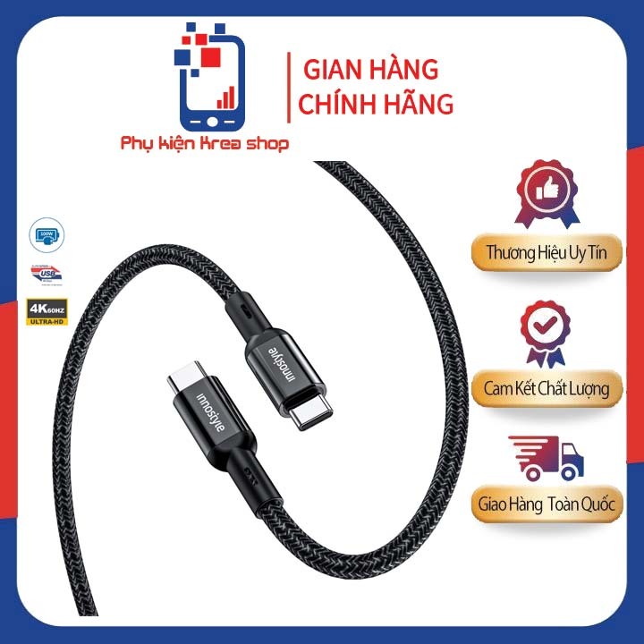 CÁP SẠC C-TO-C INNOSTYLE POWERFLEX 100W/10GBPS 4K/60HZ ICC200AL