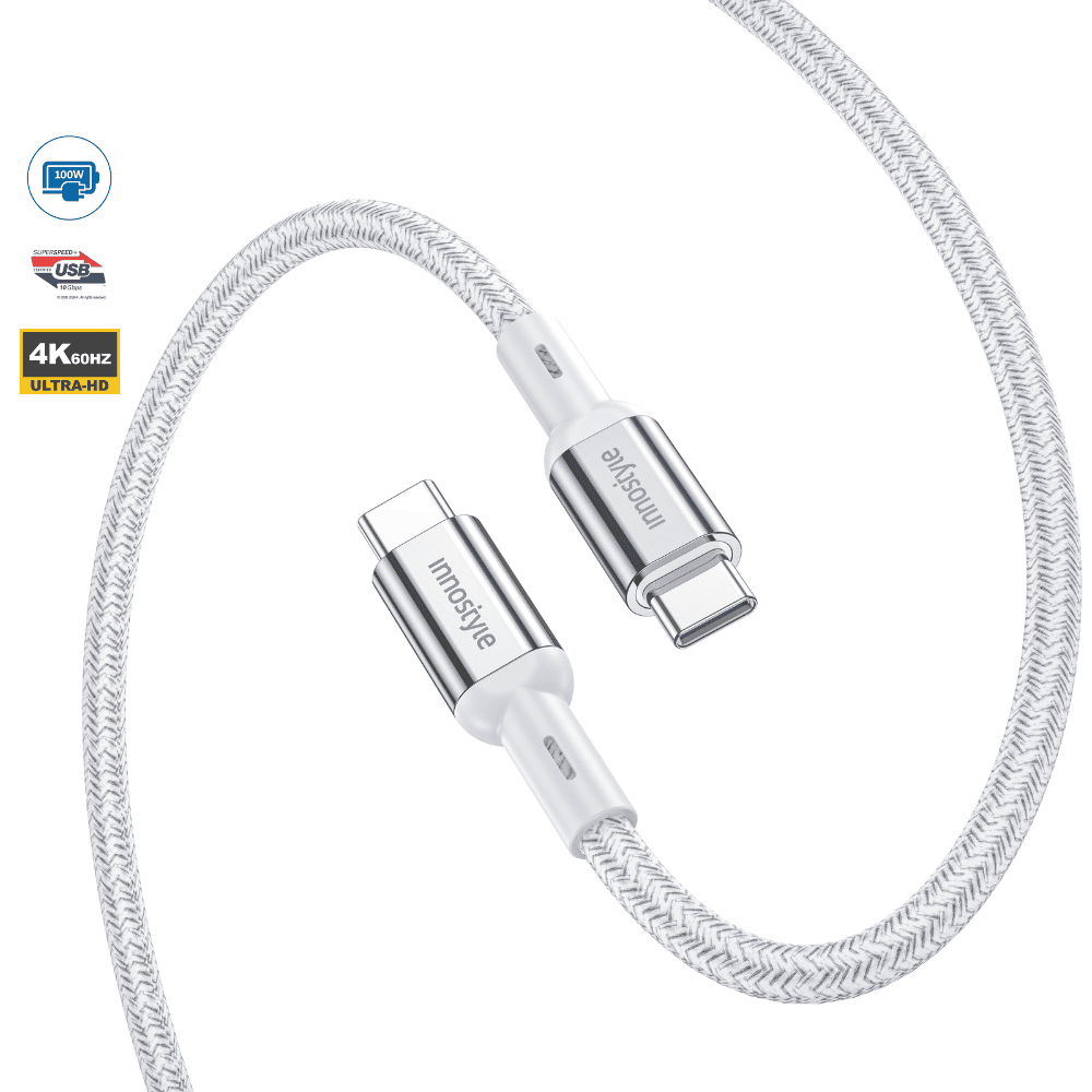CÁP SẠC C-TO-C INNOSTYLE POWERFLEX 100W/10GBPS 4K/60HZ ICC200AL
