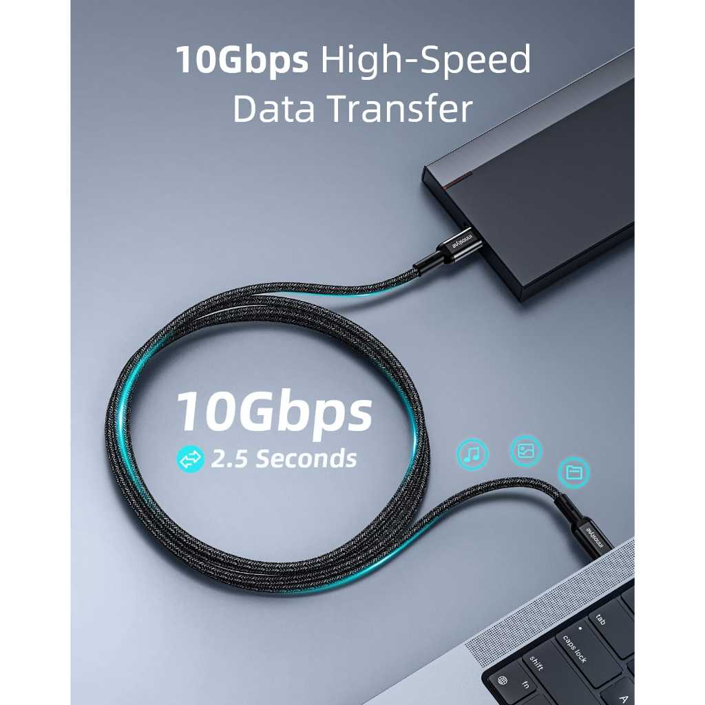 CÁP SẠC C-TO-C INNOSTYLE POWERFLEX 100W/10GBPS 4K/60HZ ICC200AL