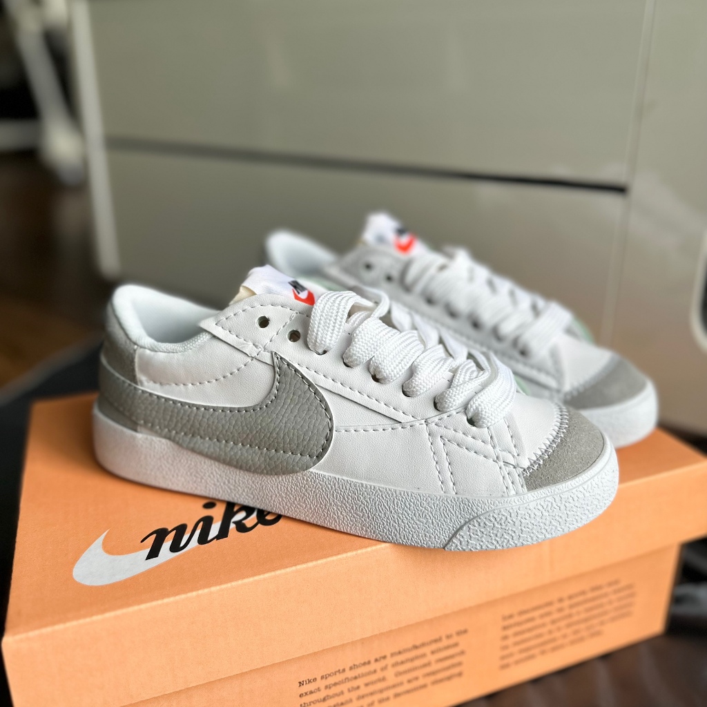 Giày thể thao sneaker blz jumbo nâu mẫu mới, giày blazer xám nâu, blz jumbo 77 nam nữ cao cấp ảnh thật