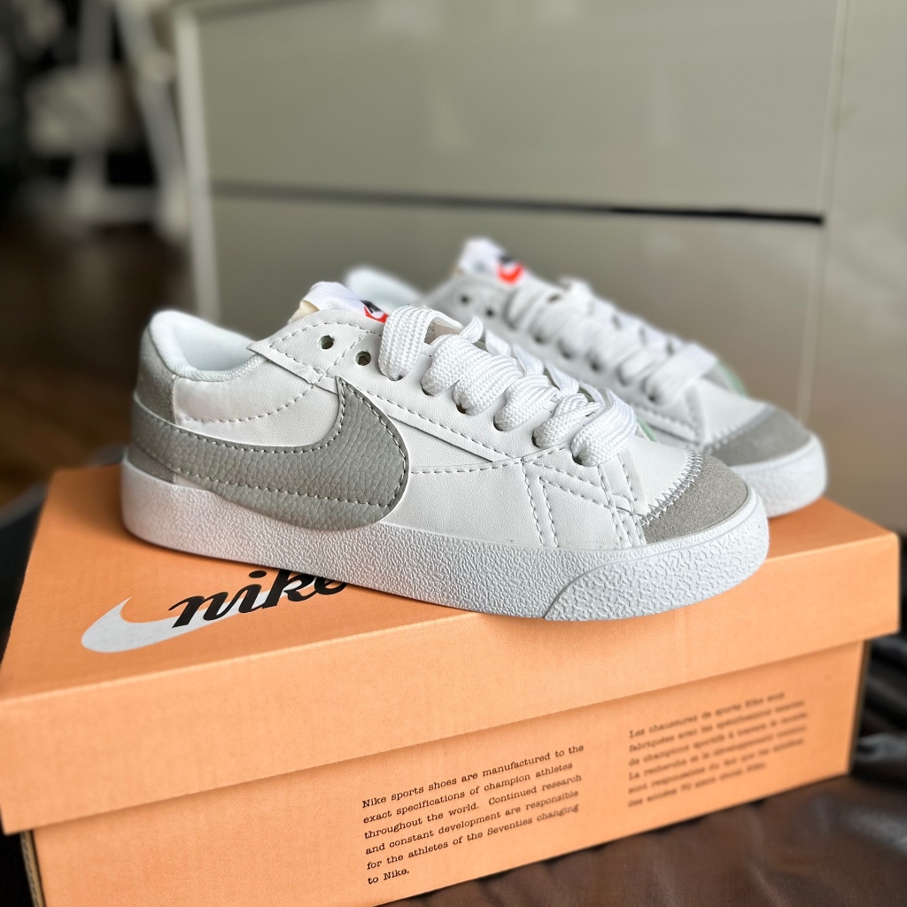 Giày thể thao sneaker blz jumbo nâu mẫu mới, giày blazer xám nâu, blz jumbo 77 nam nữ cao cấp ảnh thật