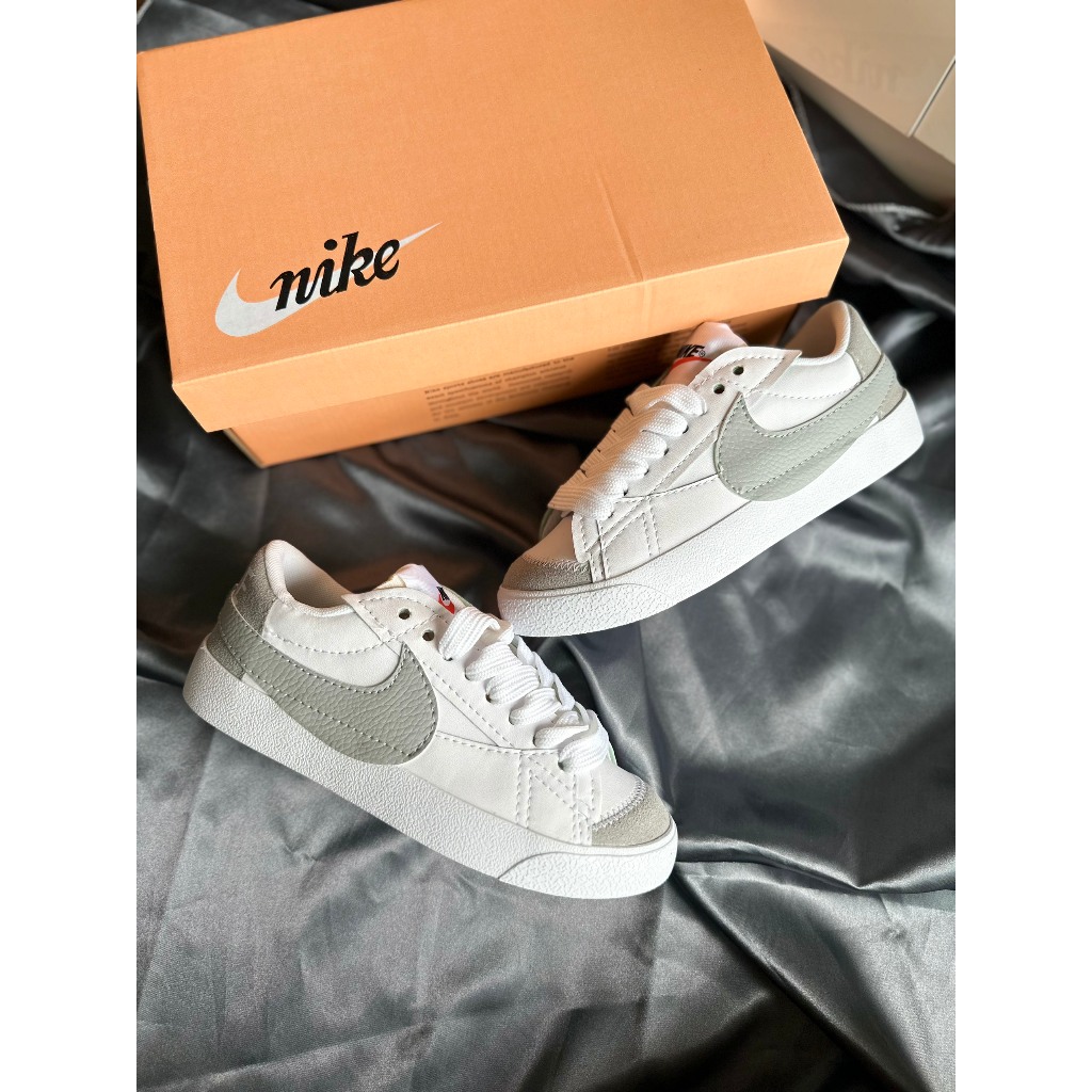 Giày thể thao sneaker blz jumbo nâu mẫu mới, giày blazer xám nâu, blz jumbo 77 nam nữ cao cấp ảnh thật