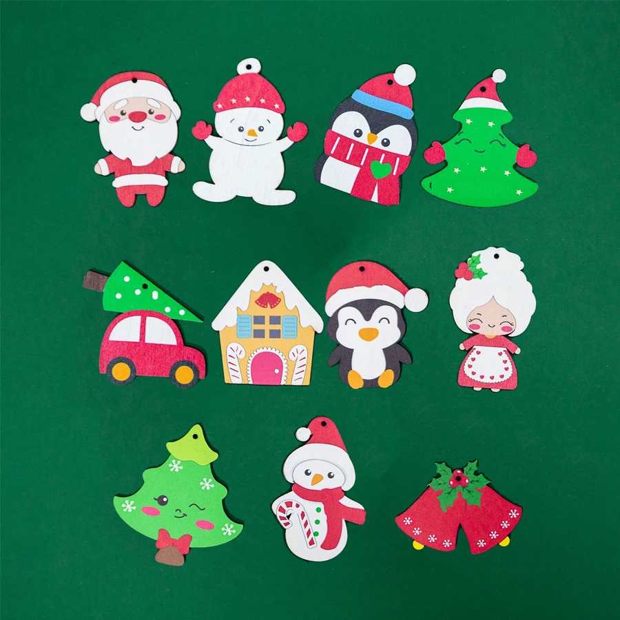 Hình Gỗ Tô Màu Noel - Quà Tặng Noel Siêu Đẹp - Trang Trí Noel - Decor Giáng Sinh