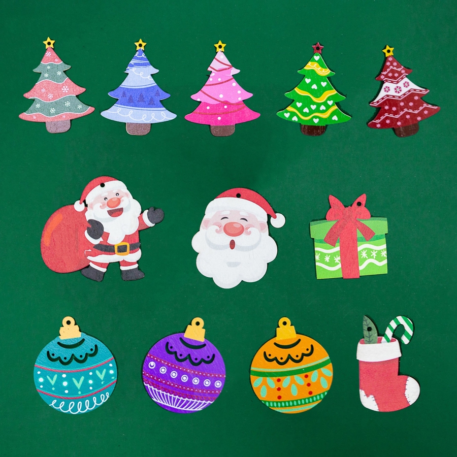 Hình Gỗ Tô Màu Noel - Quà Tặng Noel Siêu Đẹp - Trang Trí Noel - Decor Giáng Sinh