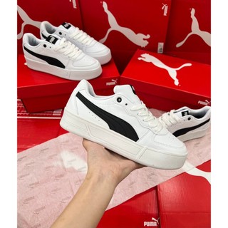 Giày thể thao sneaker puma bts, giày puma trắng vệt đen mẫu mới, puma trắng đen nam nữ bản mới nhất