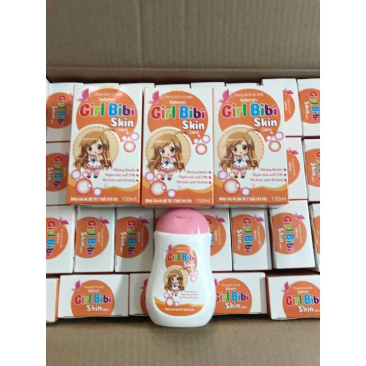 Dung dịch vệ sinh Girl Bibi chai 150ml an toàn cho bé yêu giúp kháng khuẩn,ngăn mùi suốt 24h