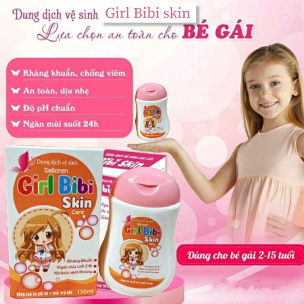 Dung dịch vệ sinh Girl Bibi chai 150ml an toàn cho bé yêu giúp kháng khuẩn,ngăn mùi suốt 24h
