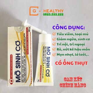 Mỡ sinh cơ bôi trĩ viện y học cổ truyền tuýp 20g - g healthy