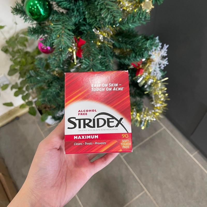 Miếng Lau Giảm Mụn Stridex, Toner Pad BHA Tẩy Tế Bào Cho Da Nhạy Cảm BHA 0.5% - 1% - 2%