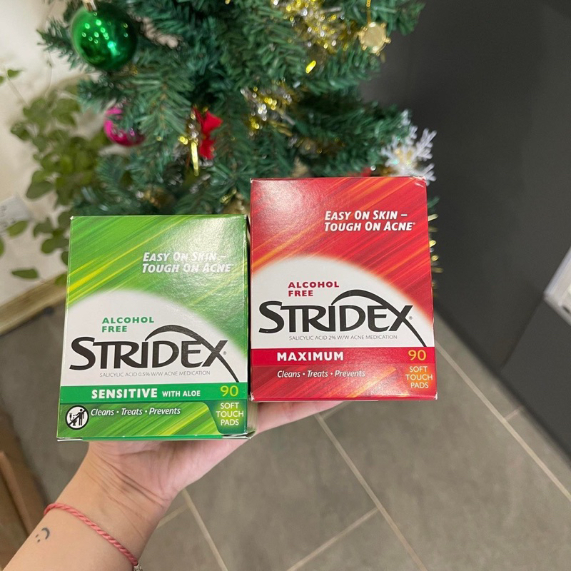 Miếng Lau Giảm Mụn Stridex, Toner Pad BHA Tẩy Tế Bào Cho Da Nhạy Cảm BHA 0.5% - 1% - 2%