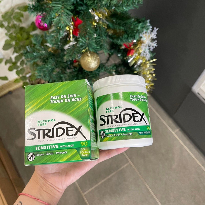 Miếng Lau Giảm Mụn Stridex, Toner Pad BHA Tẩy Tế Bào Cho Da Nhạy Cảm BHA 0.5% - 1% - 2%