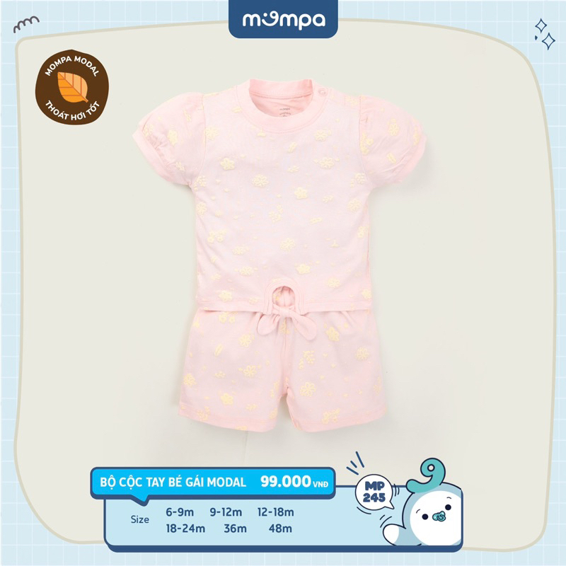 Bộ cộc tay bé gái Mompa