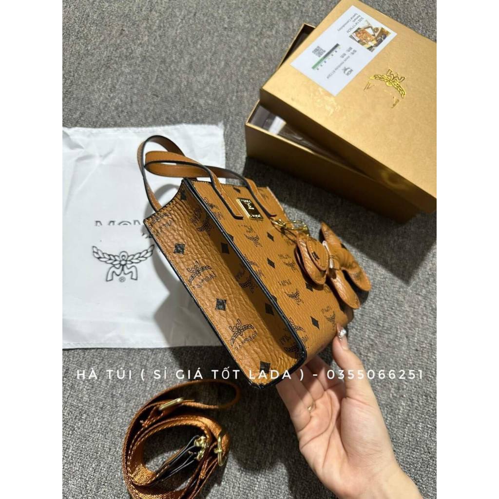 Túi tote điện thoại Mờ cê m đeo chéo kèm móc mickey