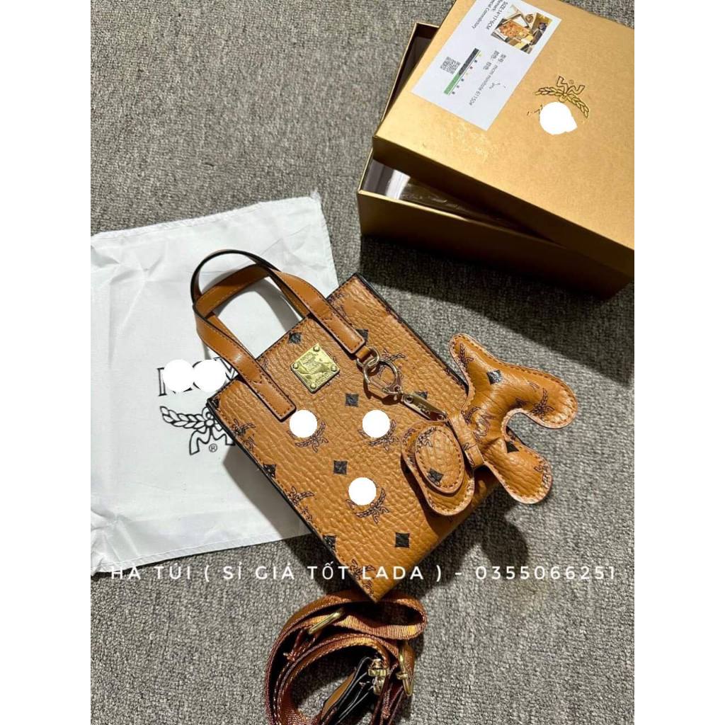 Túi tote điện thoại Mờ cê m đeo chéo kèm móc mickey