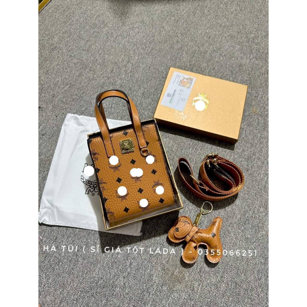 Túi tote điện thoại Mờ cê m đeo chéo kèm móc mickey