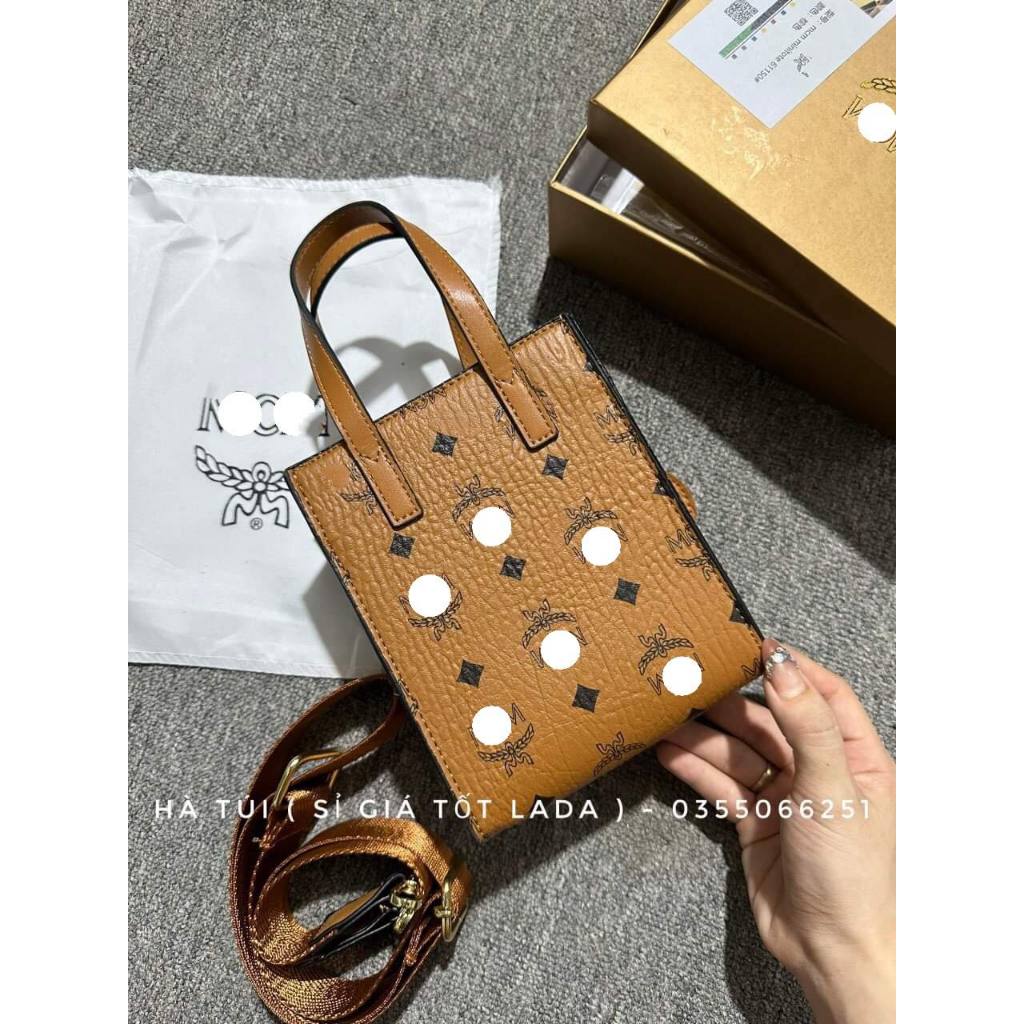 Túi tote điện thoại Mờ cê m đeo chéo kèm móc mickey