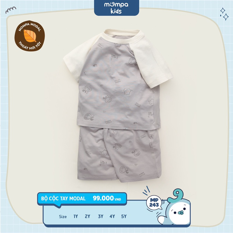 Bộ cộc tay cho bé trai bé gái hãng Mompa