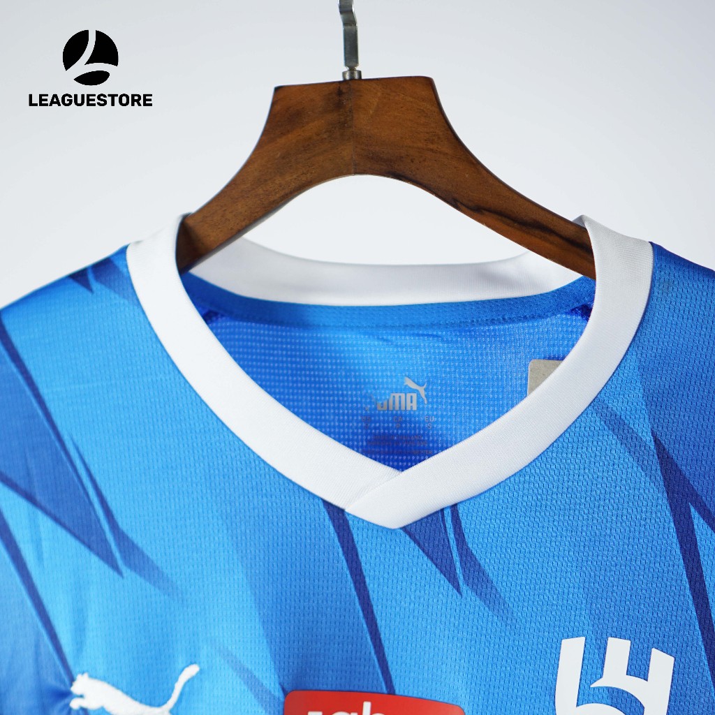 Bộ đá bóng Al Hilal Leaguestore - áo Neymar jr sân nhà màu xanh 23-24 form âu vải thái dệt mịn